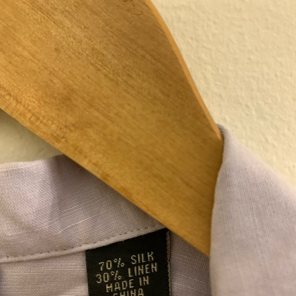 Silk and linen blend lilac jacket - Picture 4 of 4